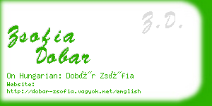 zsofia dobar business card